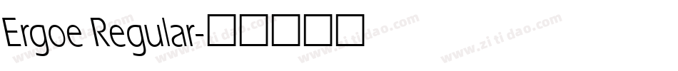 Ergoe Regular字体转换